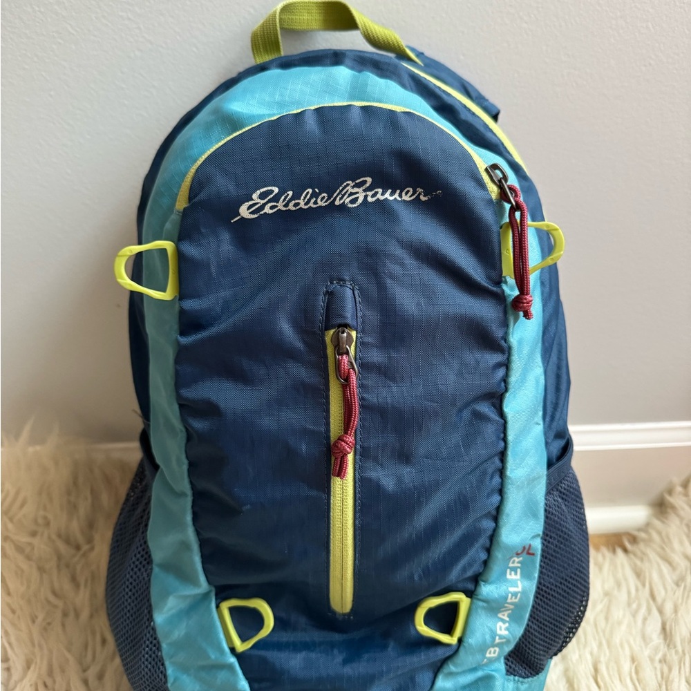 Eddie Bauer Stowaway 20L Lightweight Backpack Teal/Lime